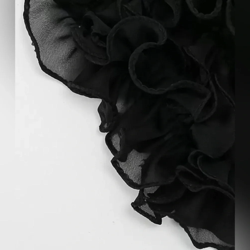 ✨NEW✨ Elegant Black Ruffled neck Scarf